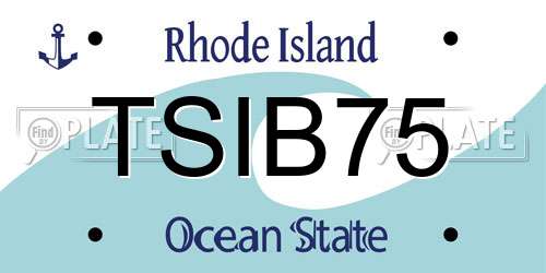 TSIB75 Rhode Island License Plate