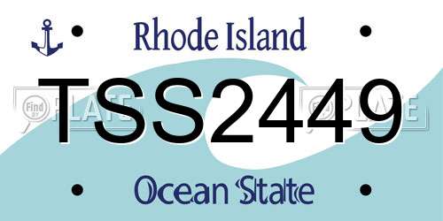 TSS2449 Rhode Island License Plate