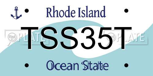 TSS35T Rhode Island License Plate