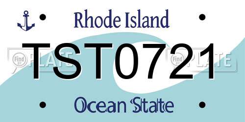 TST0721 Rhode Island License Plate