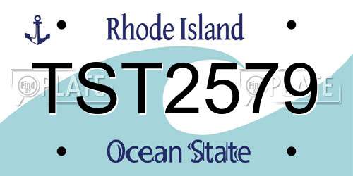 TST2579 Rhode Island License Plate