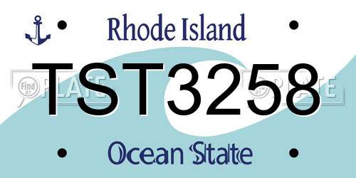 TST3258 Rhode Island License Plate