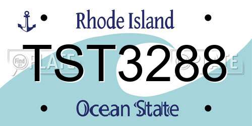 TST3288 Rhode Island License Plate