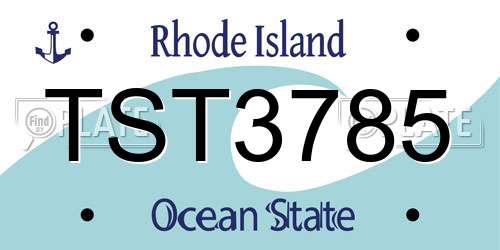 TST3785 Rhode Island License Plate
