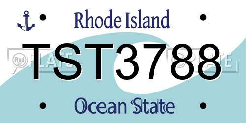 TST3788 Rhode Island License Plate