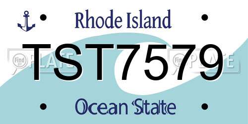 TST7579 Rhode Island License Plate