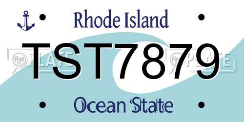 TST7879 Rhode Island License Plate