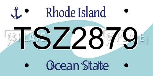 TSZ2879 Rhode Island License Plate