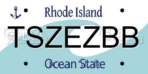 TSZEZBB Rhode Island License Plate