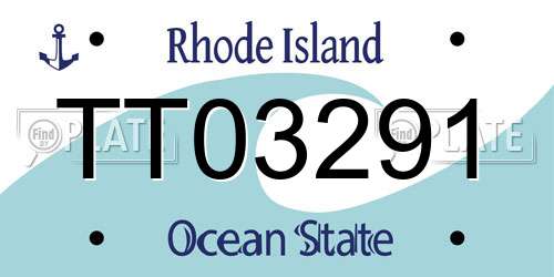 TT03291 Rhode Island License Plate