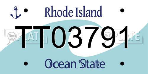 TT03791 Rhode Island License Plate