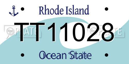 TT11028 Rhode Island License Plate