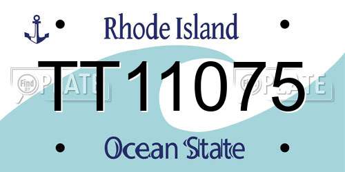 TT11075 Rhode Island License Plate
