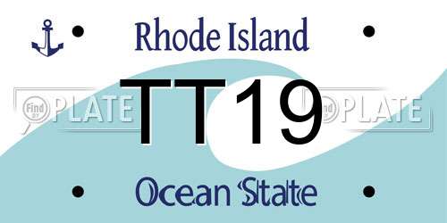TT19 Rhode Island License Plate