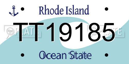 TT19185 Rhode Island License Plate