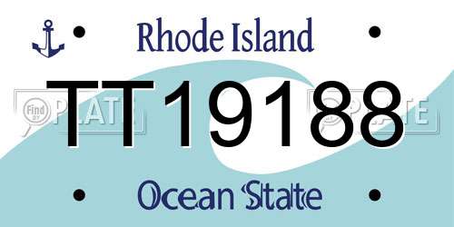 TT19188 Rhode Island License Plate