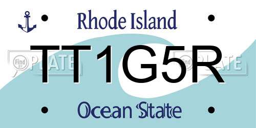TT1G5R Rhode Island License Plate