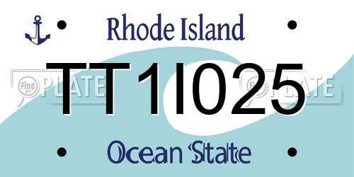 TT1I025 Rhode Island License Plate