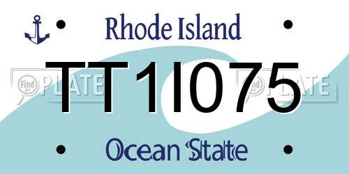 TT1I075 Rhode Island License Plate