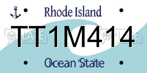 TT1M414 Rhode Island License Plate
