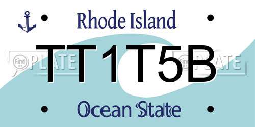 TT1T5B Rhode Island License Plate