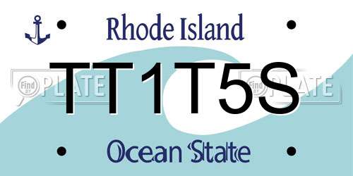 TT1T5S Rhode Island License Plate