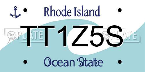 TT1Z5S Rhode Island License Plate