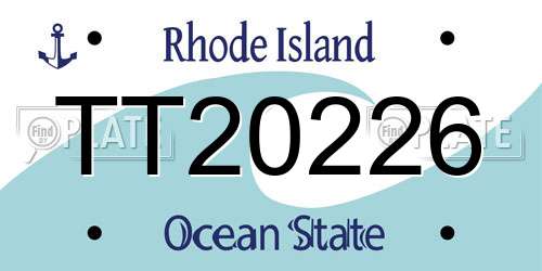 TT20226 Rhode Island License Plate