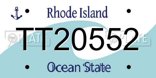 TT20552 Rhode Island License Plate