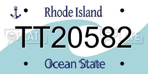 TT20582 Rhode Island License Plate