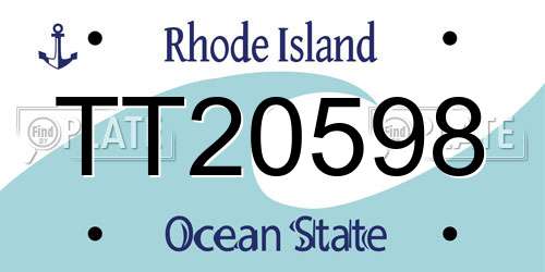 TT20598 Rhode Island License Plate