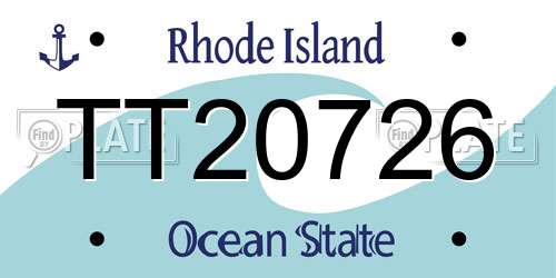 TT20726 Rhode Island License Plate