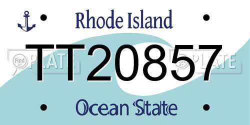 TT20857 Rhode Island License Plate