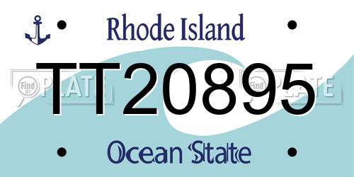 TT20895 Rhode Island License Plate