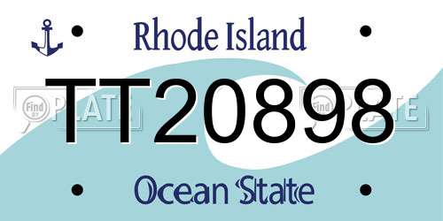 TT20898 Rhode Island License Plate