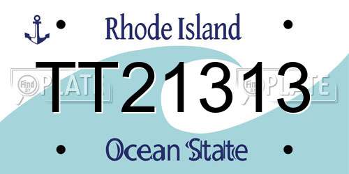 TT21313 Rhode Island License Plate