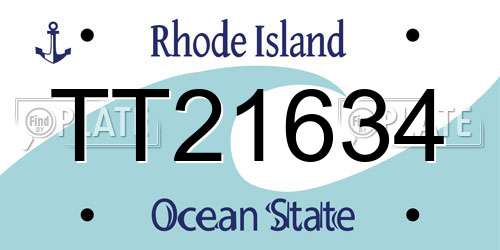 TT21634 Rhode Island License Plate