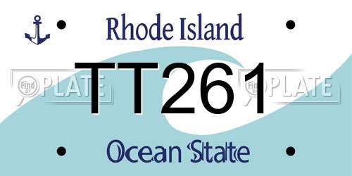 TT261 Rhode Island License Plate