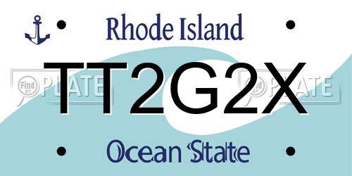TT2G2X Rhode Island License Plate