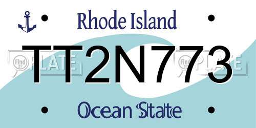 TT2N773 Rhode Island License Plate
