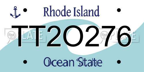 TT2O276 Rhode Island License Plate