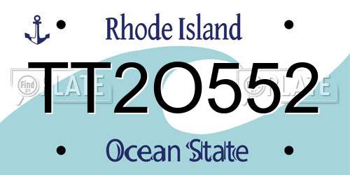 TT2O552 Rhode Island License Plate