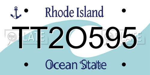 TT2O595 Rhode Island License Plate