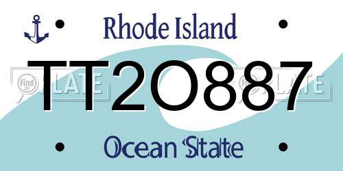 TT2O887 Rhode Island License Plate