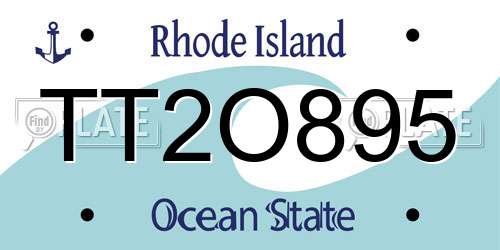 TT2O895 Rhode Island License Plate