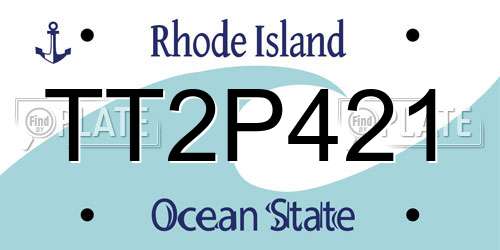 TT2P421 Rhode Island License Plate