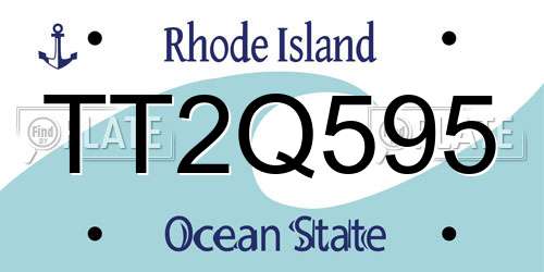 TT2Q595 Rhode Island License Plate