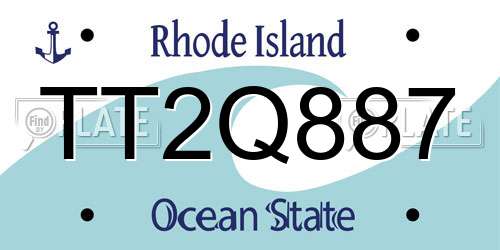 TT2Q887 Rhode Island License Plate