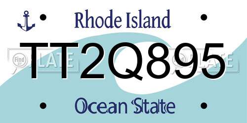 TT2Q895 Rhode Island License Plate