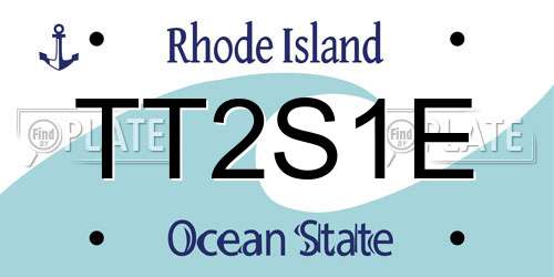 TT2S1E Rhode Island License Plate